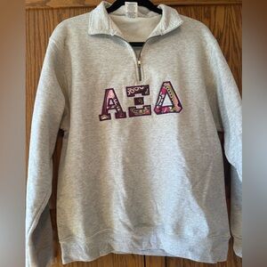 Quarter-Zip Hand stitched Sorority Crew